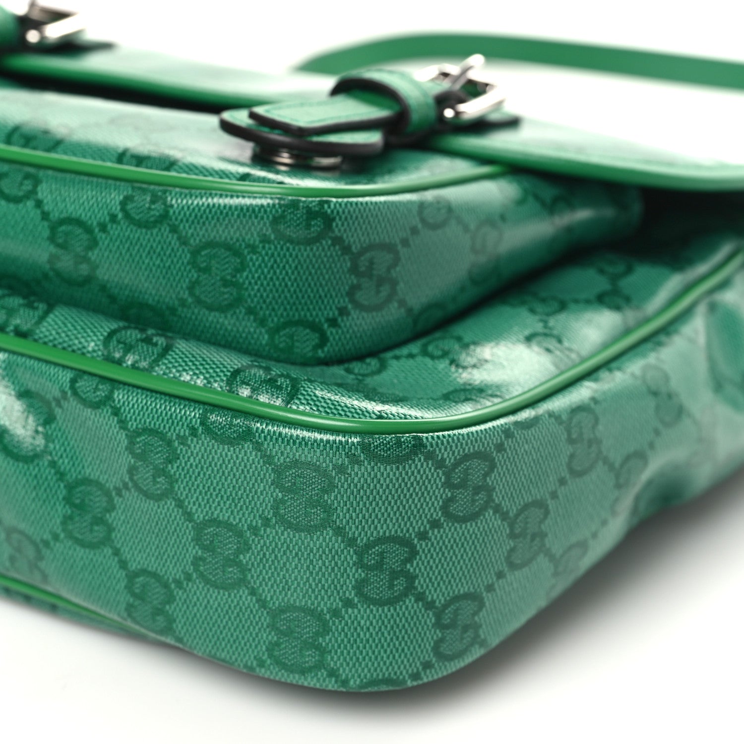 Gucci Monogram GG Childrens Messenger Bag Green 10 of 10