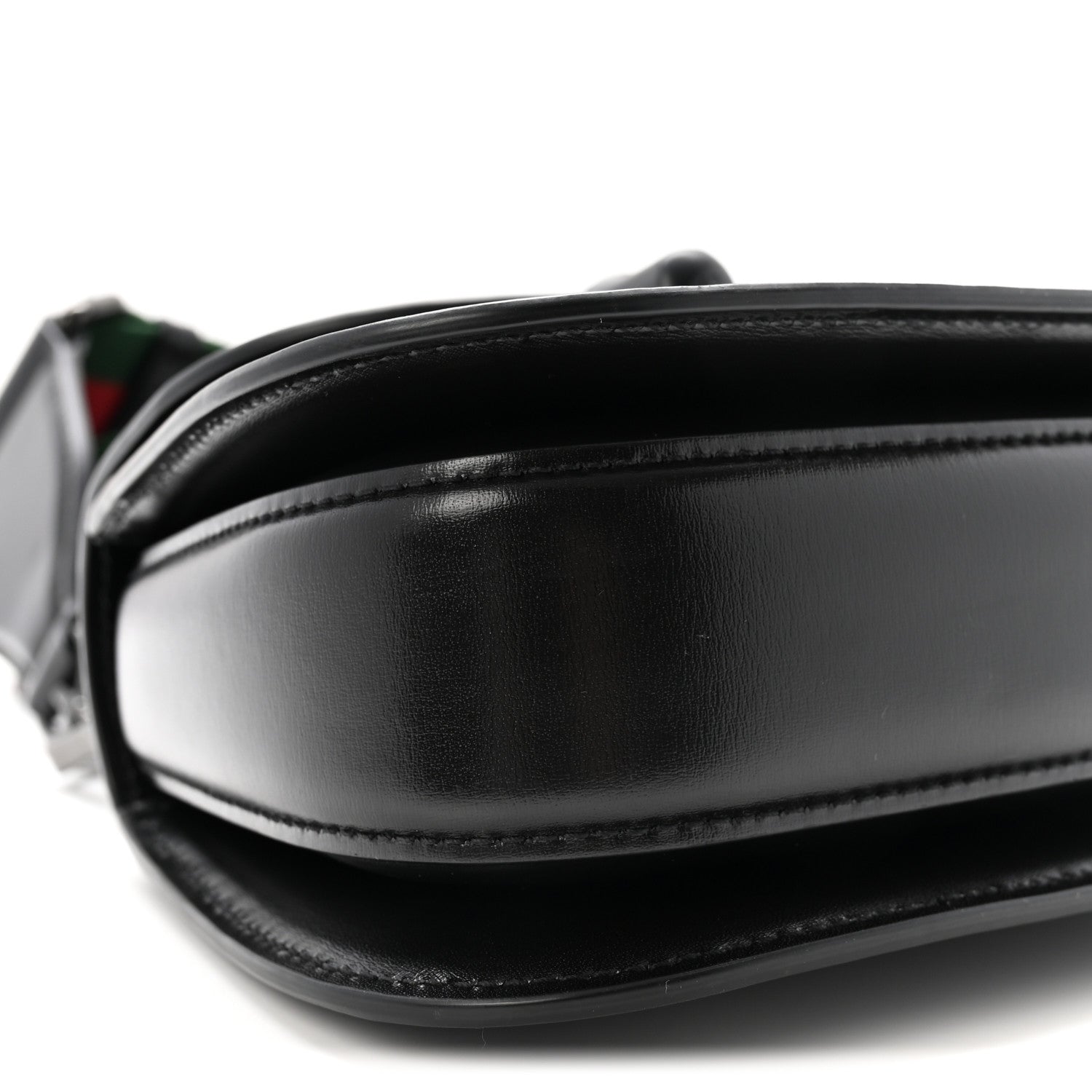 Gucci Boarded Dyana Lux Calfskin Web Monochrome Small Bamboo 1947 Top Handle Bag Black 9 of 10
