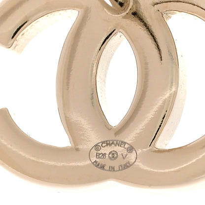 Chanel Metal Crystal CC Earrings Gold 4 of 5