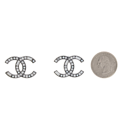 Chanel Baguette Crystal Pearl CC Bright Young Things Earrings Ruthenium 2 of 3
