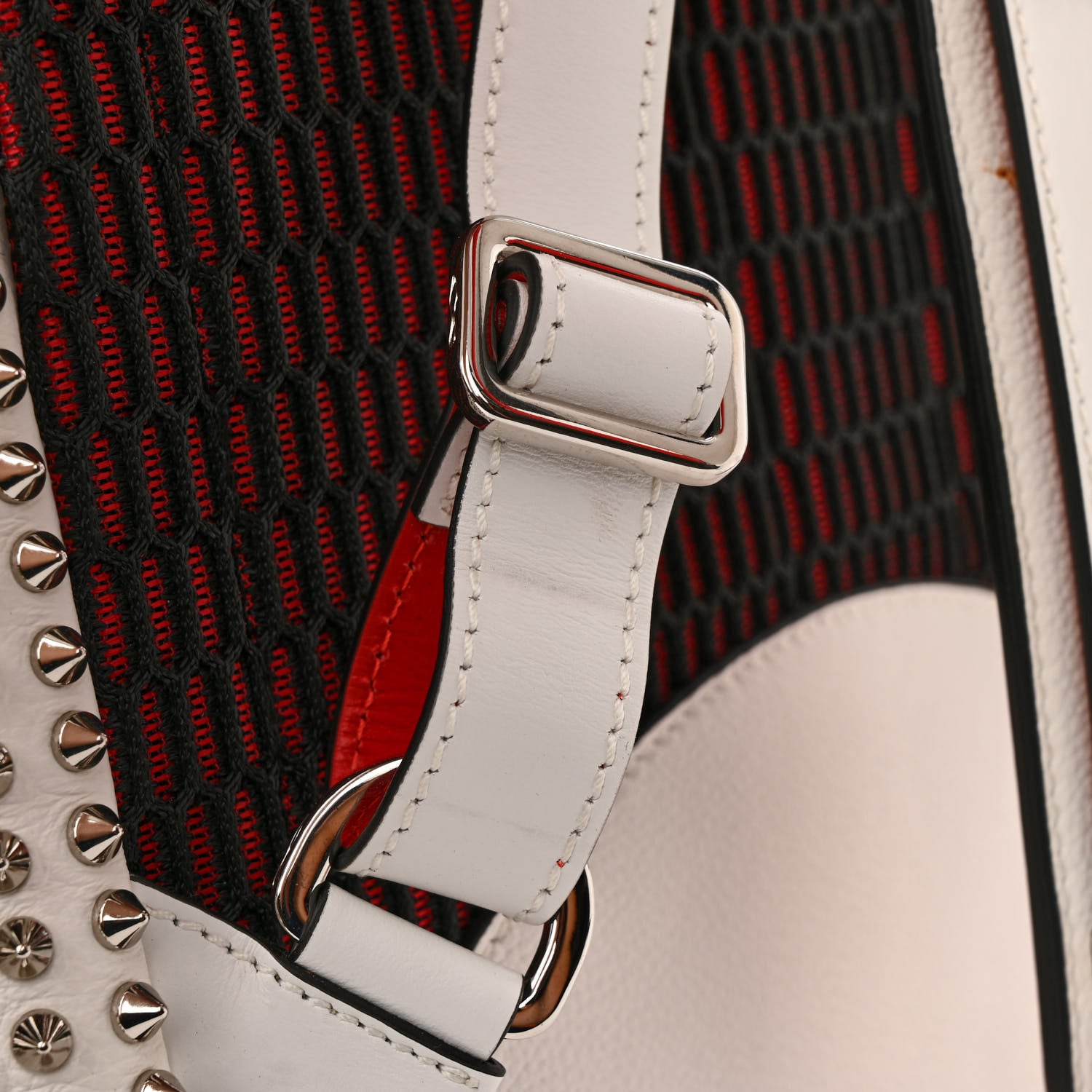 Christian Louboutin Calfskin Spiked Explorafunk Backpack White 11 of 11