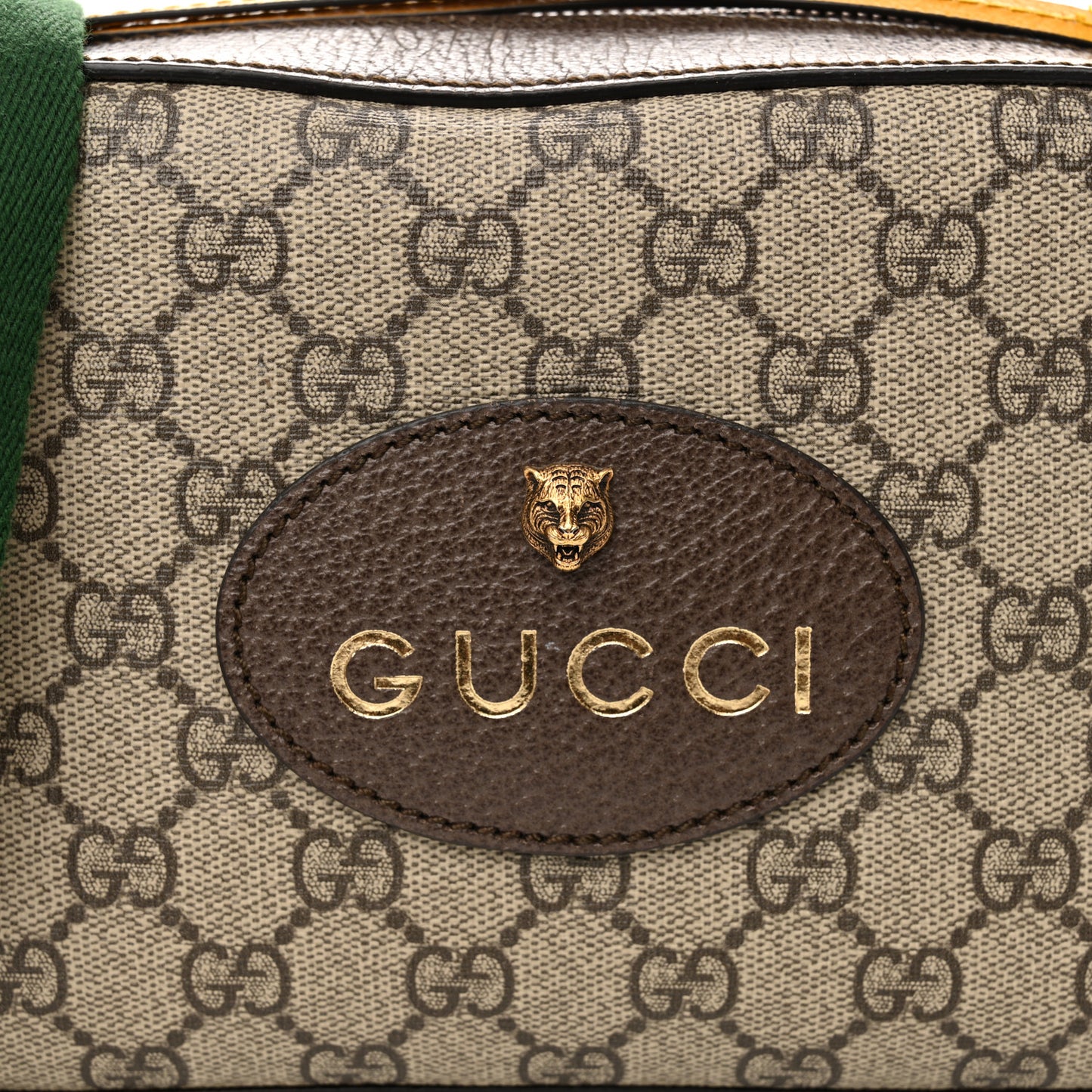GG Supreme Monogram Web Neo Vintage Shoulder Bag Beige New Acero Crop