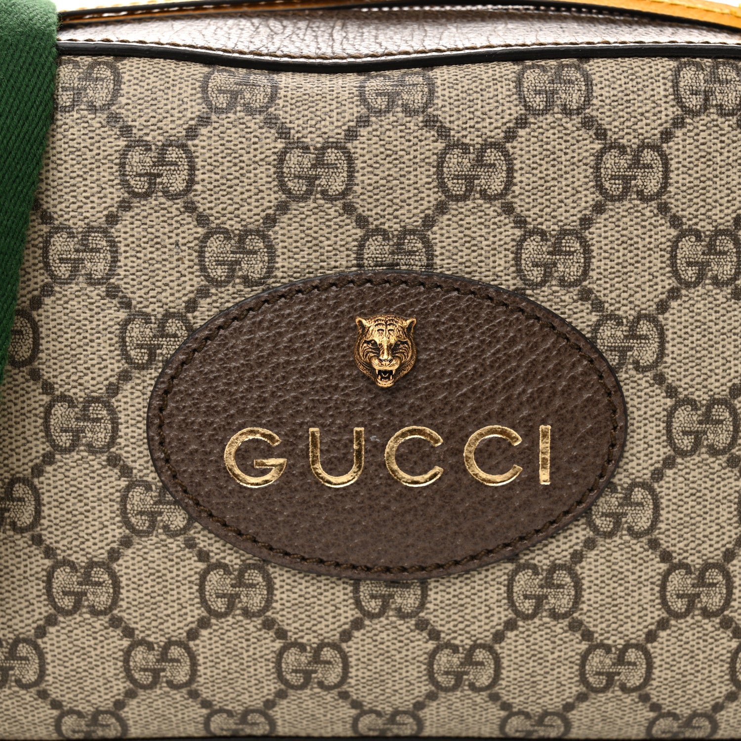 Gucci GG Supreme Monogram Web Neo Vintage Shoulder Bag Beige New Acero Crop 8 of 10