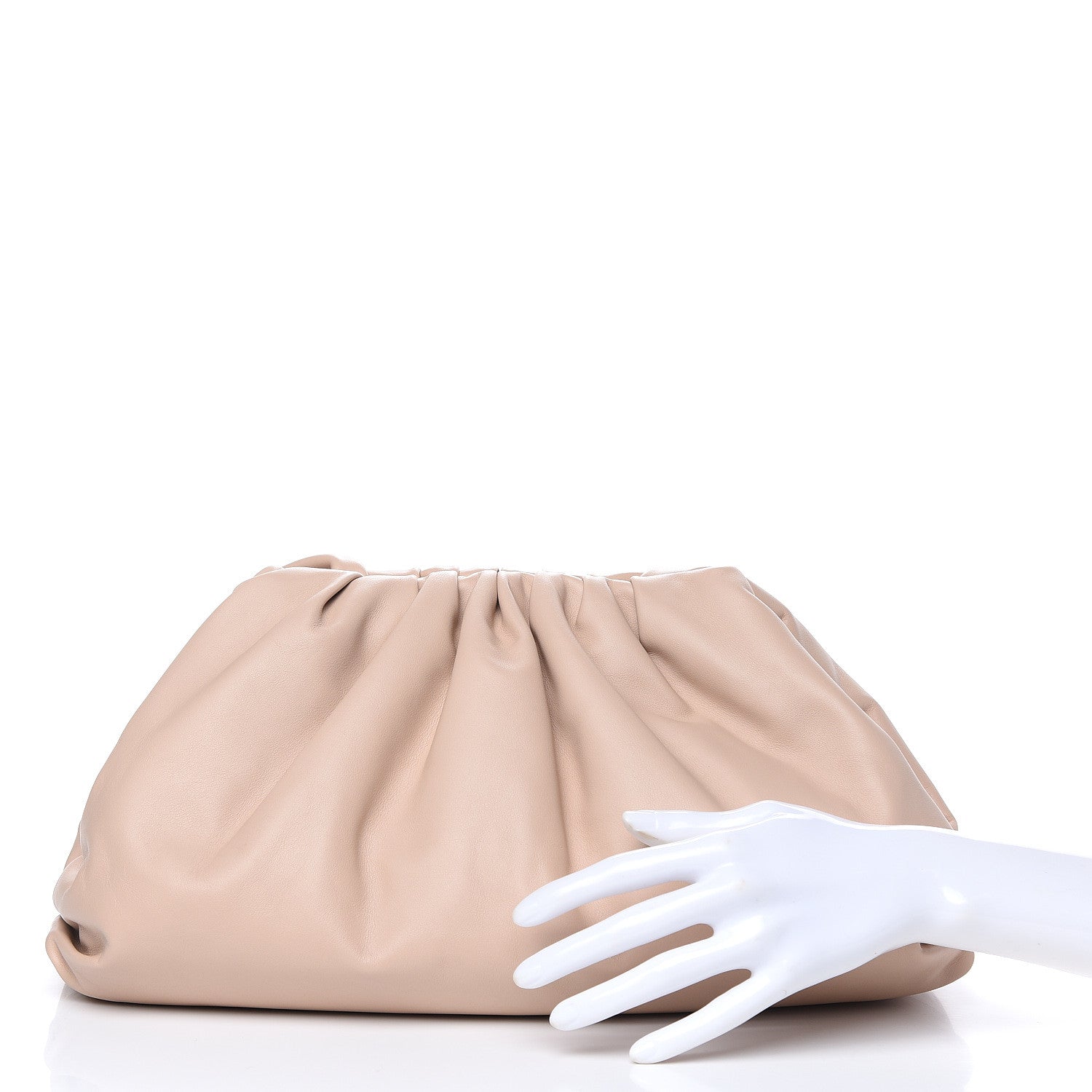 Bottega Veneta Smooth Butter Calf The Pouch Oversized Clutch Nude 2 of 10