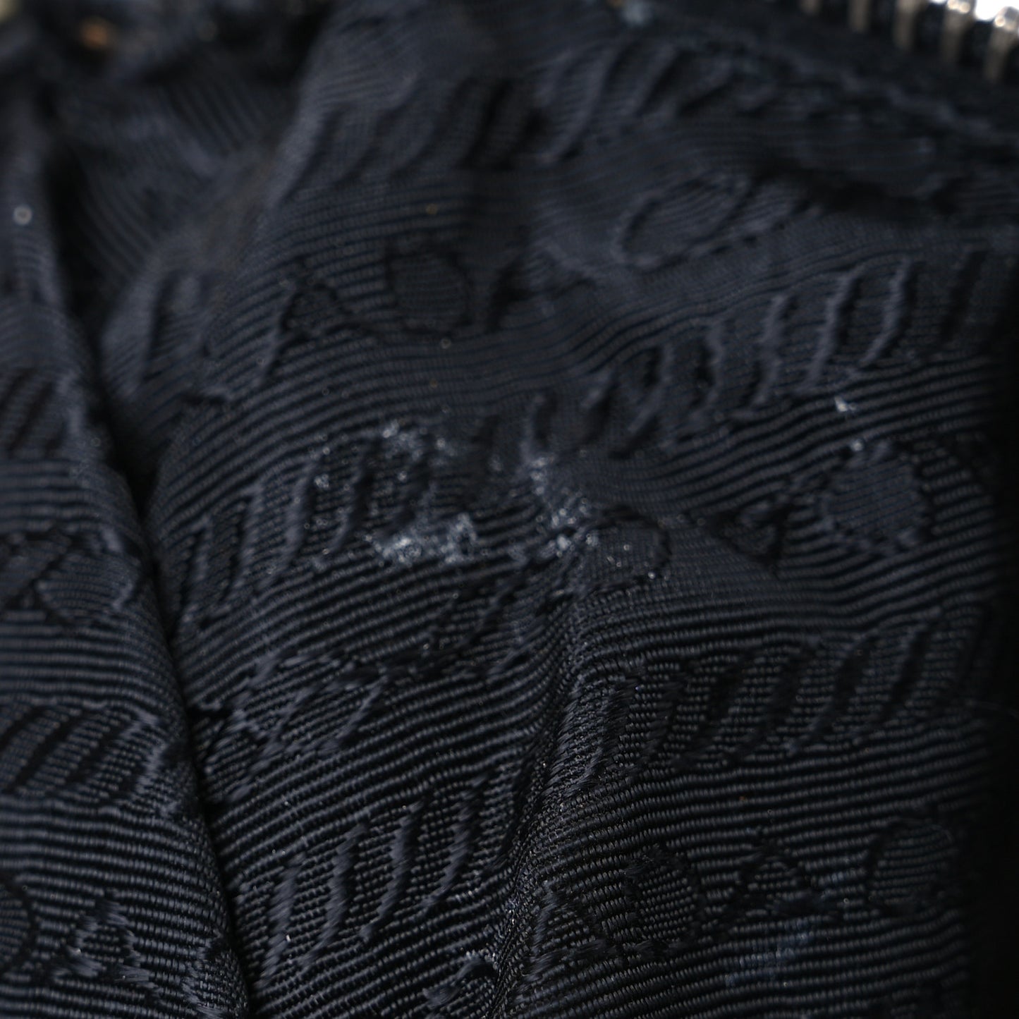 Tessuto Nylon Stitched Hobo Black