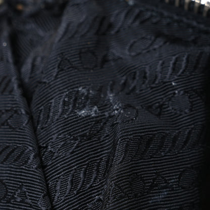 Prada Tessuto Nylon Stitched Hobo Black 11 of 12