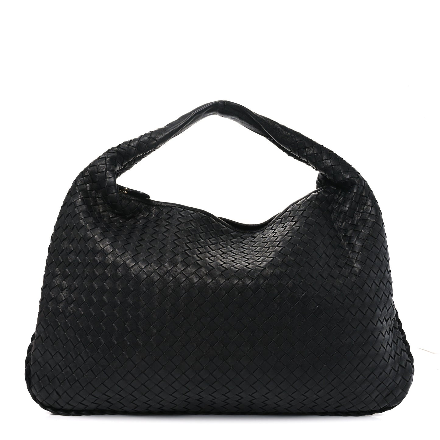 Nappa Intrecciato Large Veneta Hobo Black