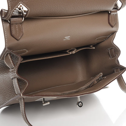 Hermes Taurillon Clemence Jypsiere 28 Etoupe 5 of 7