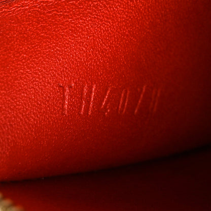 Louis Vuitton Vernis Heart Coin Purse Orange Sunset 7 of 7