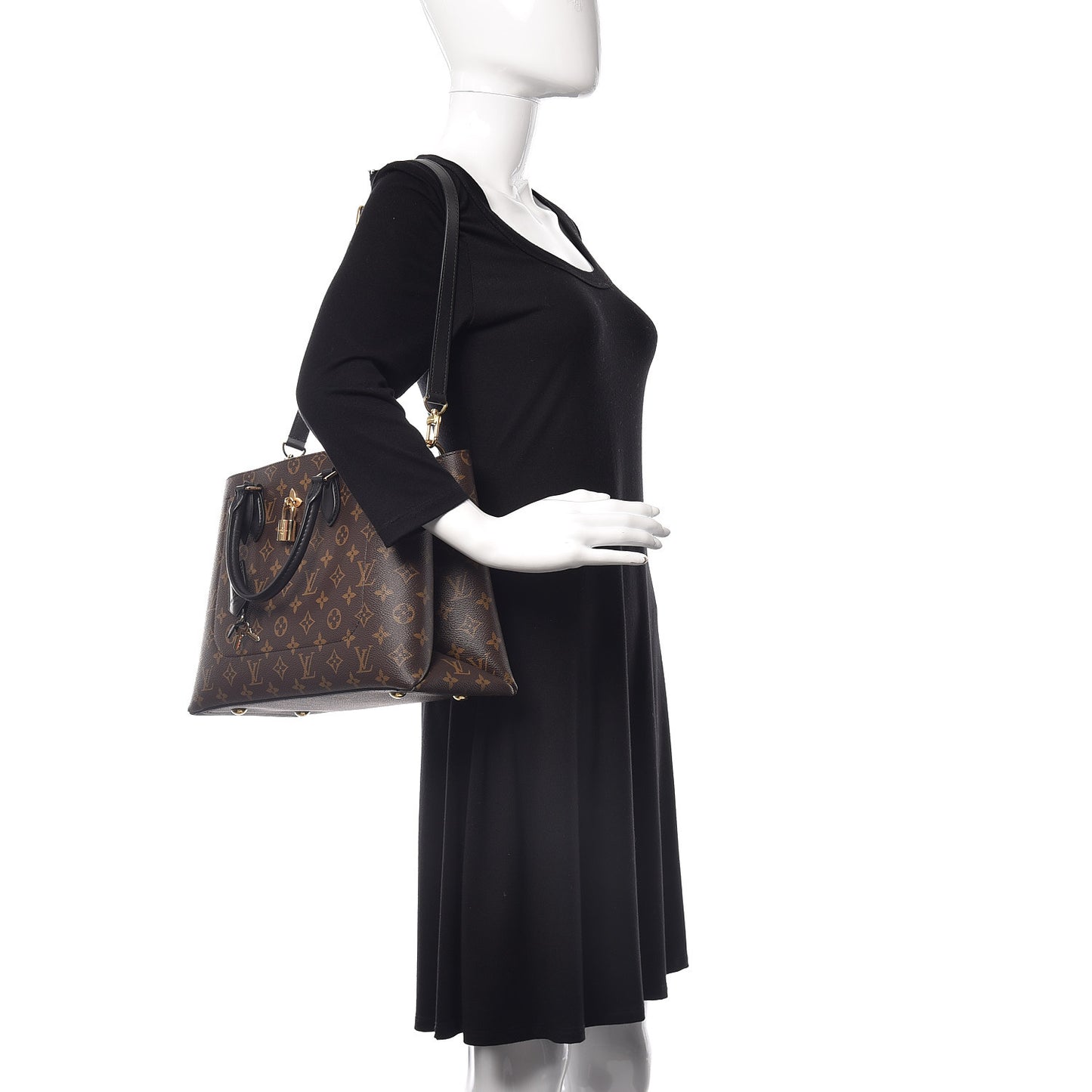 Monogram Flower Tote Black