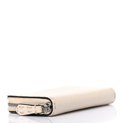 Fendi Cuoio Romano Selleria Mini Zip Around Wallet Dove 3 of 6