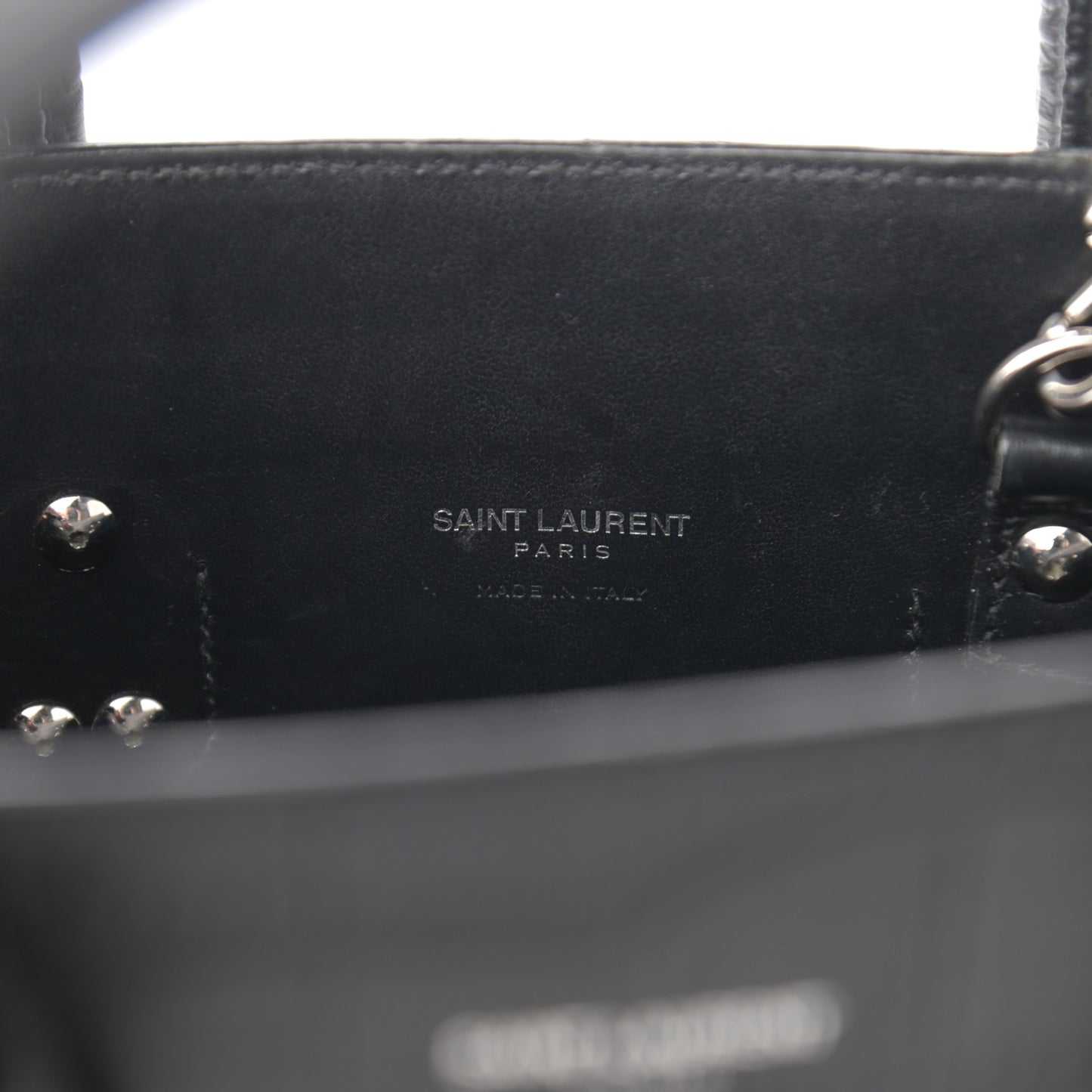 Calfskin Crocodile Embossed Baby Sac De Jour Black