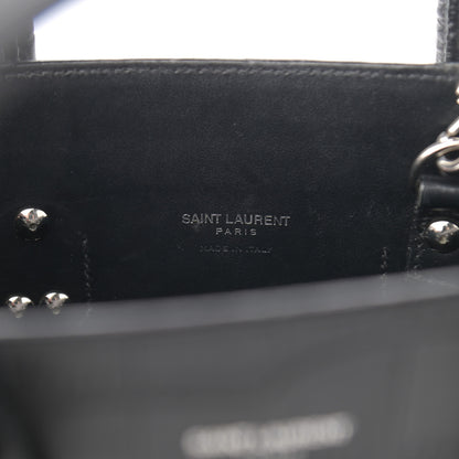 Saint Laurent Calfskin Crocodile Embossed Baby Sac De Jour Black 6 of 13