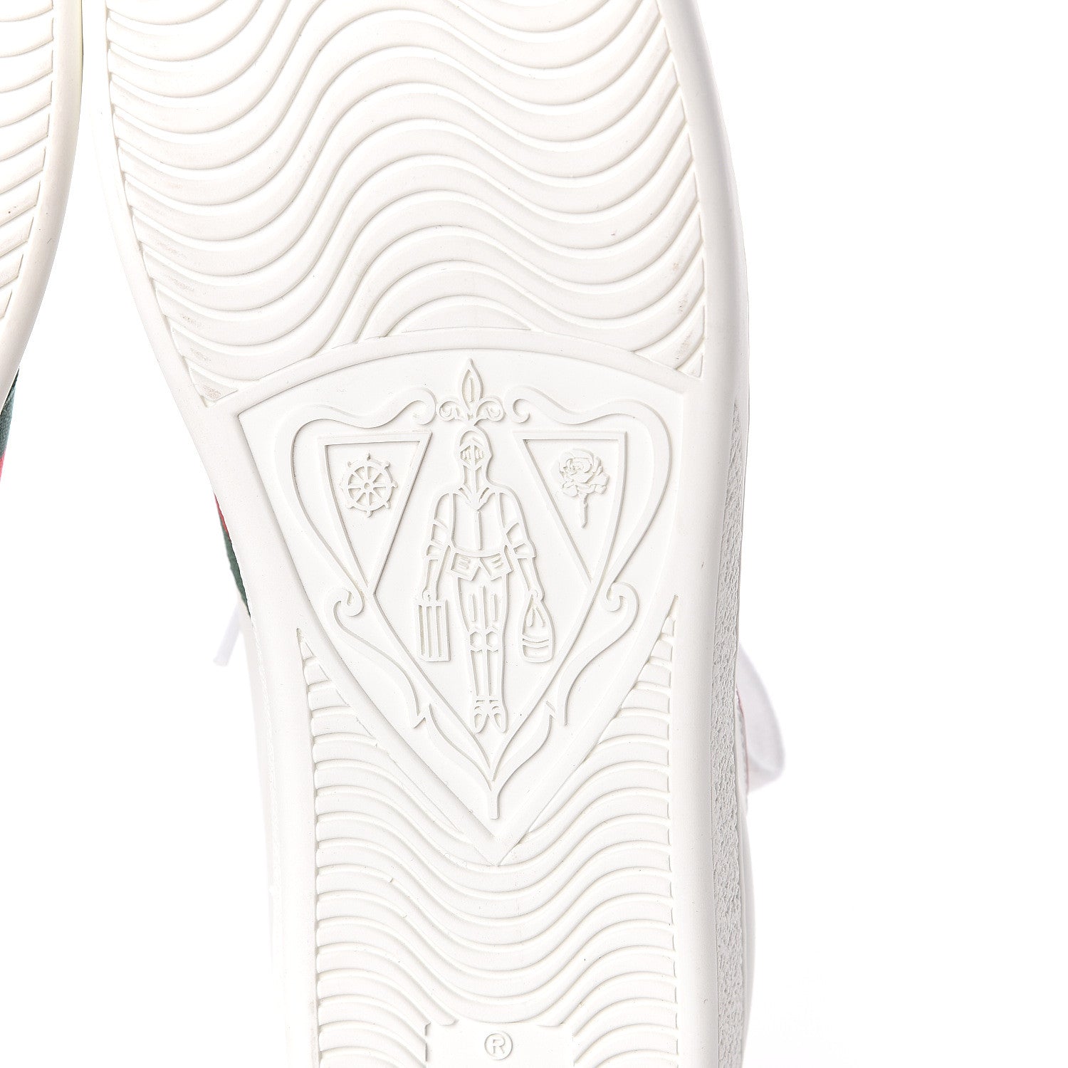 Gucci Calfskin Web Heart Embroidered Womens Ace Sneakers 38 White 6 of 9