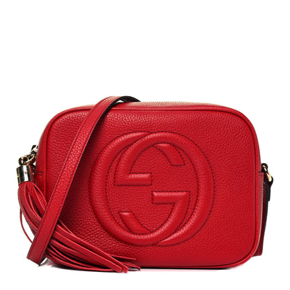 Gucci Pebbled Calfskin Small Soho Disco Bag Tabasco Red 1 of 9