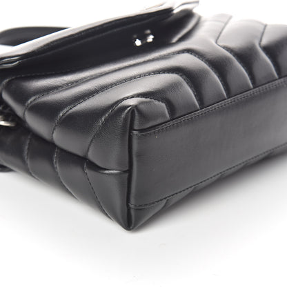 Saint Laurent Calfskin Y Quilted Monogram Toy Loulou Crossbody Bag Black 7 of 9