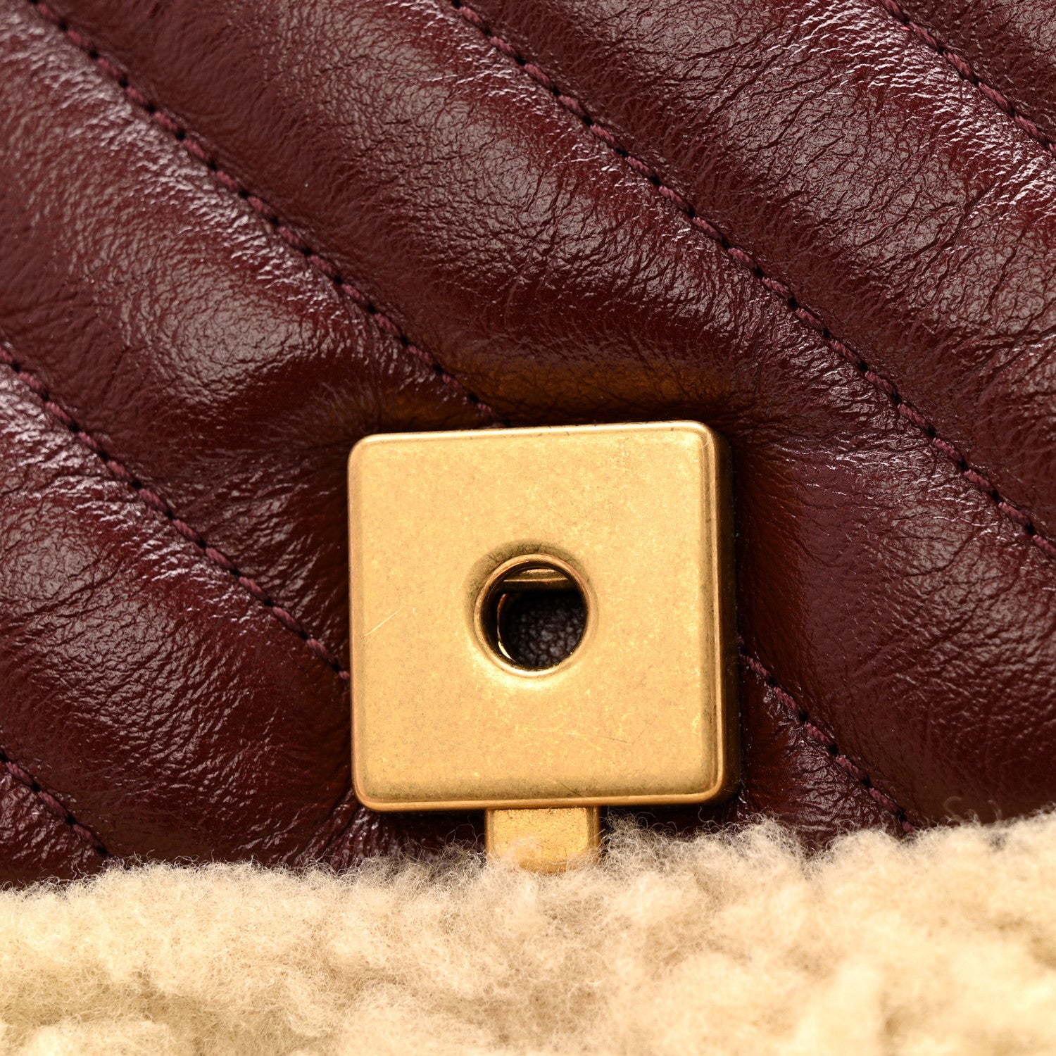 Gucci Azalea Calfskin Wool Matelasse Diagonal Small GG Marmont Shoulder Bag Sand Desert 11 of 11