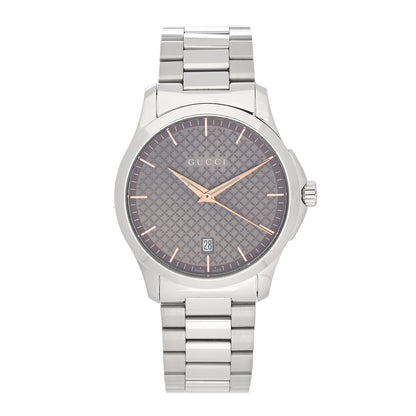 Gucci Stainless Steel 38mm G-Timeless Diamante Quartz Watch Brown 1 of 4