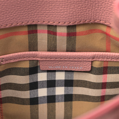 Burberry Grainy Calfskin House Check Small Banner Tote Dusty Rose 7 of 9