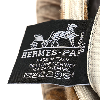 Hermes Wool Cashmere Ithaque Pillow Camel Beige 3 of 3