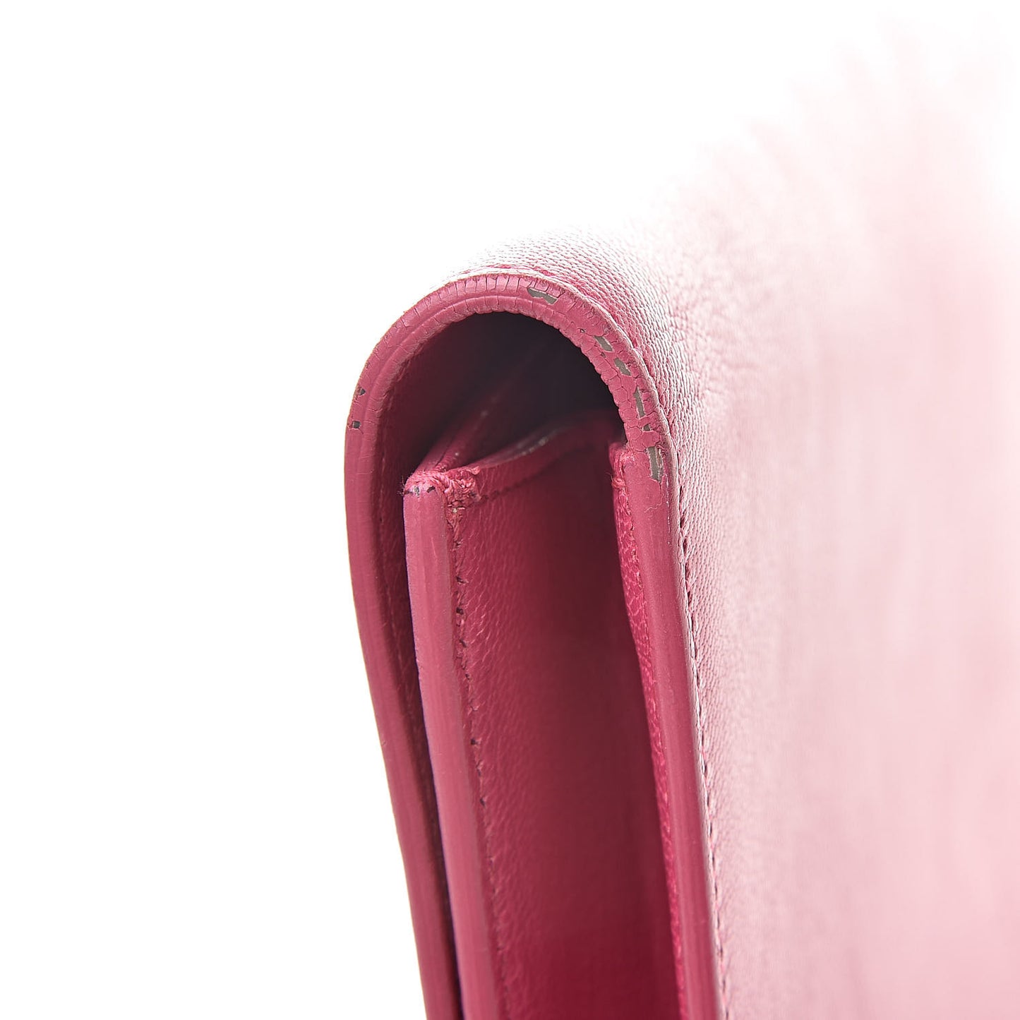 Goatskin Monogram Large Belle De Jour Clutch Lipstick Fuchsia