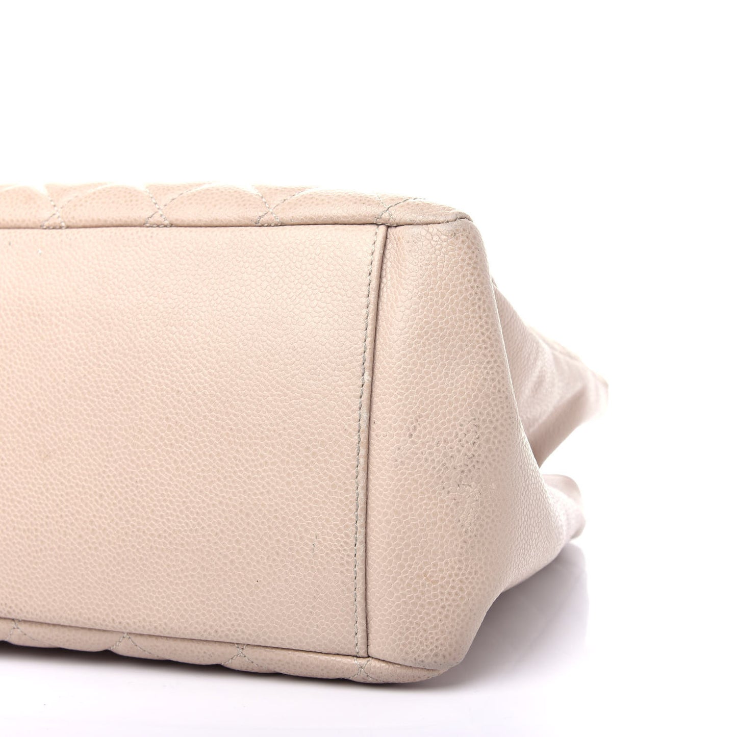 Caviar Quilted Grand Shopping Tote GST Beige Clair