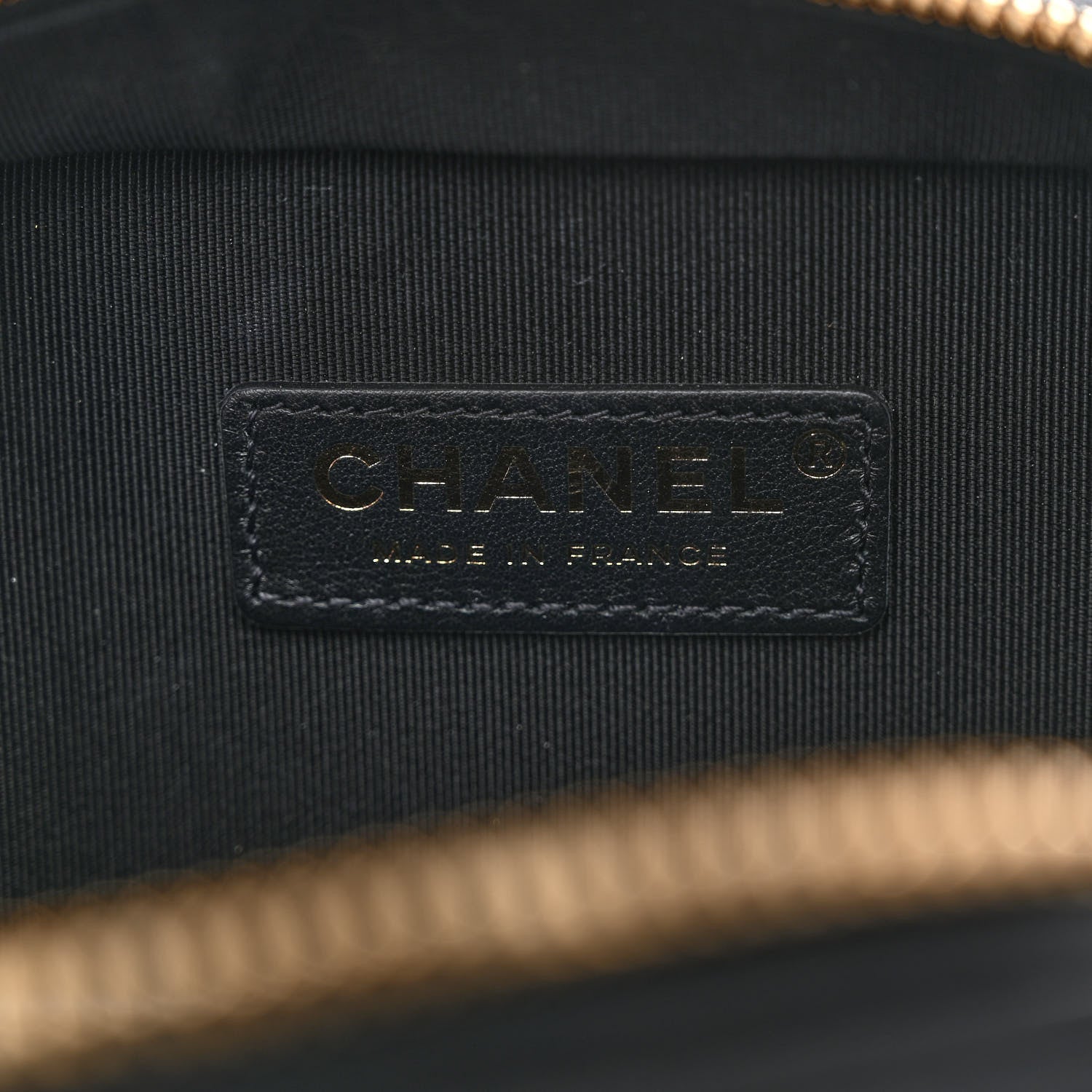 Chanel Calfskin Stitched Cup Of Tea Vanity Case Black 6 of 10