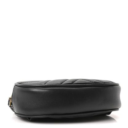 Gucci Calfskin Matelasse GG Marmont Belt Bag 95 38 Black 4 of 10