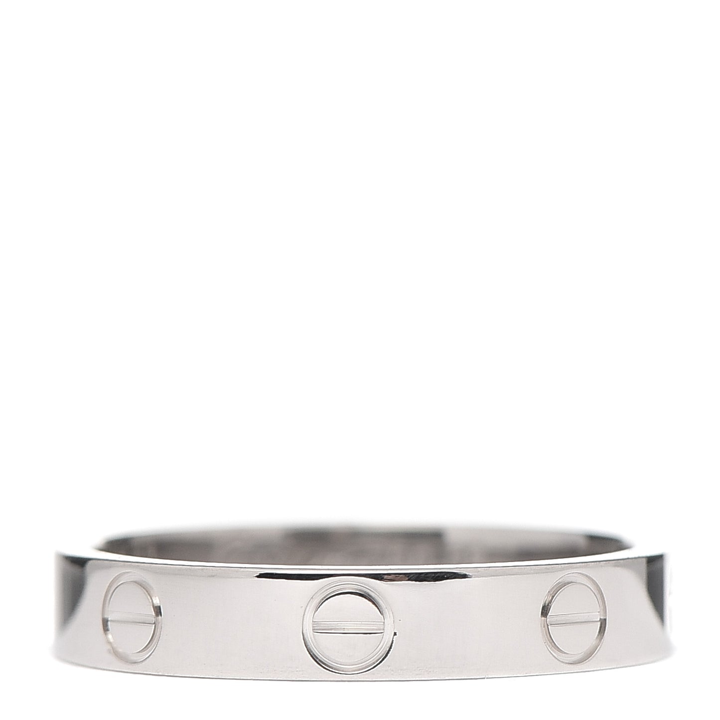 18K White Gold 3.5mm LOVE Wedding Band Ring 55 7.25