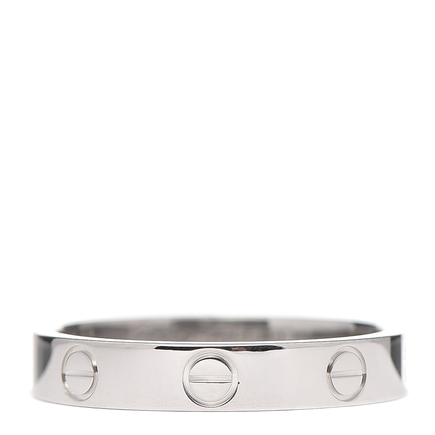 Cartier 18K White Gold 3.5mm LOVE Wedding Band Ring 55 7.25 3 of 5