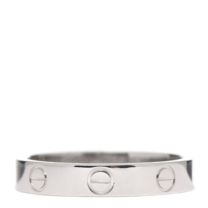 Cartier 18K White Gold 3.5mm LOVE Wedding Band Ring 55 7.25 3 of 5