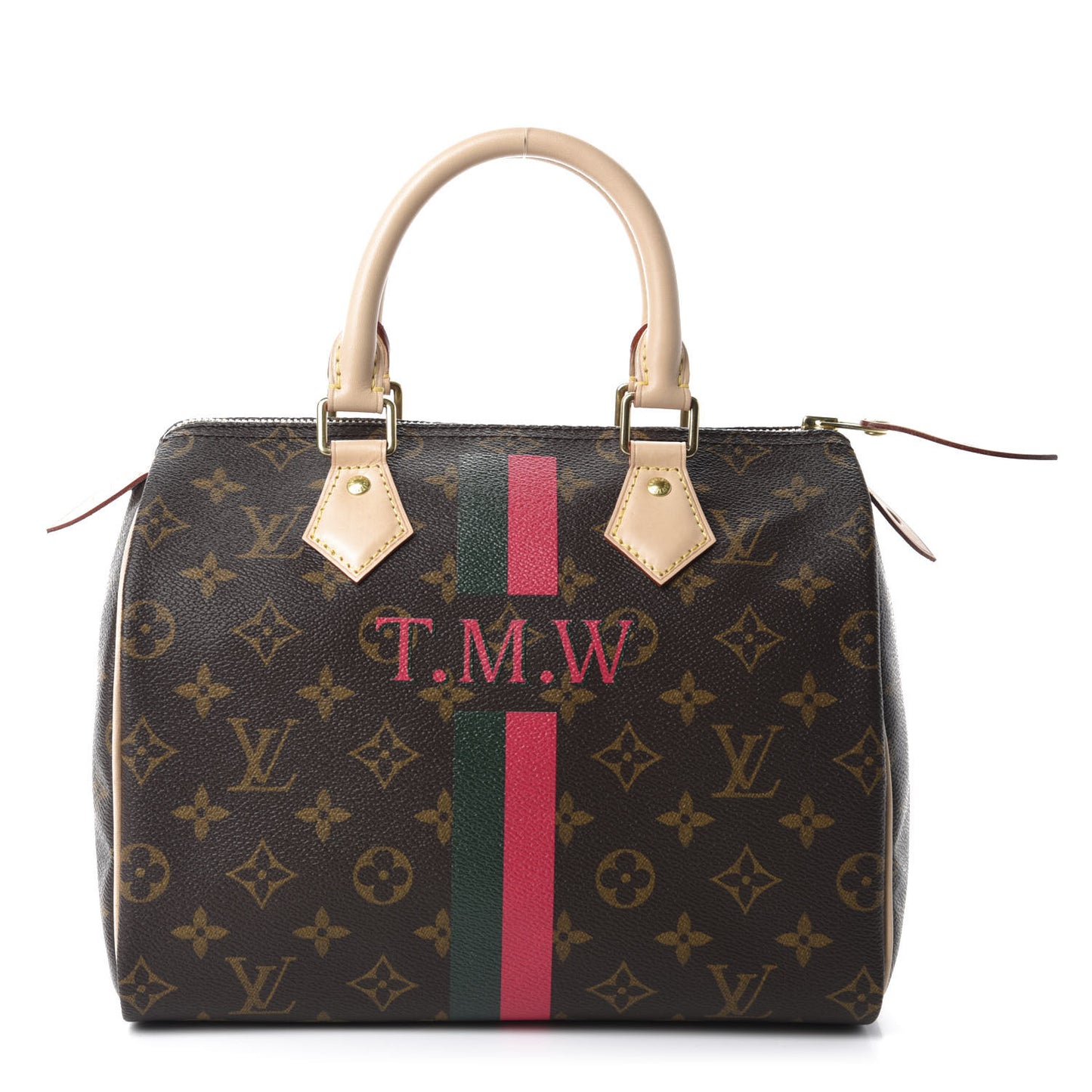 Monogram My LV Heritage Speedy 25 Vert Anglais Fuchsia
