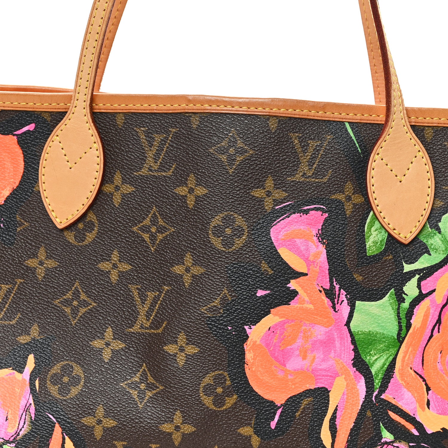 Louis Vuitton Monogram Roses Neverfull MM 8 of 11