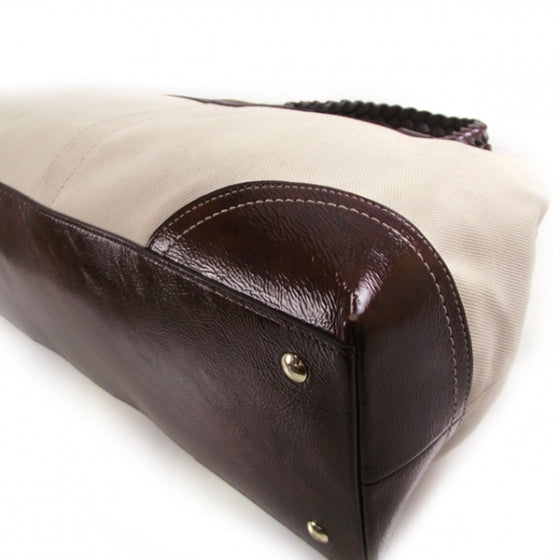 FASHIONPHILE COACHCanvasDAPHNETotePurseBagIvory6677 5 of 8