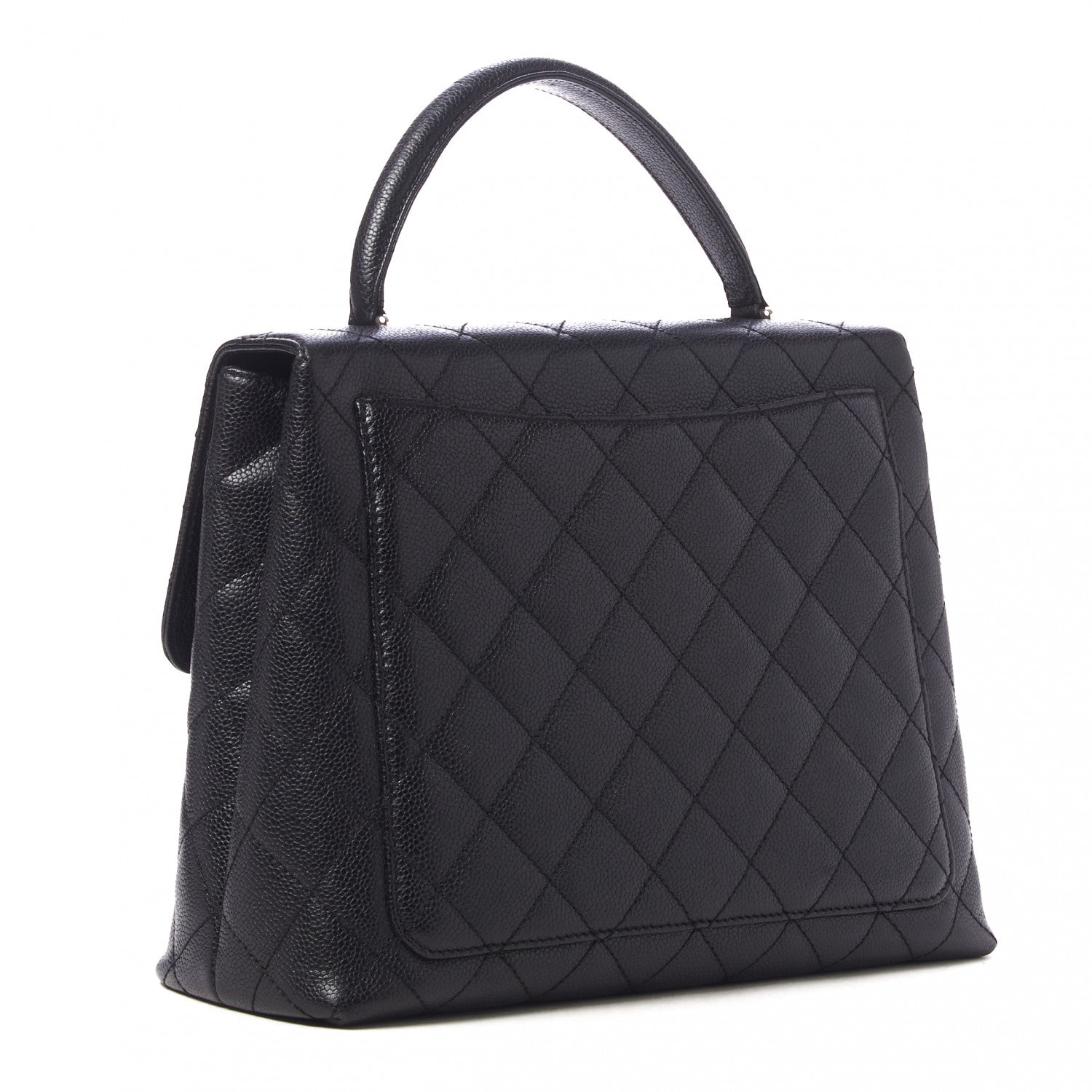 Chanel Caviar Quilted Jumbo Kelly Flap Black 3 of 10