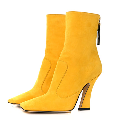 Fendi Nubuck FFreedom High Heel Ankle Boots 36.5 Yellow 3 of 7