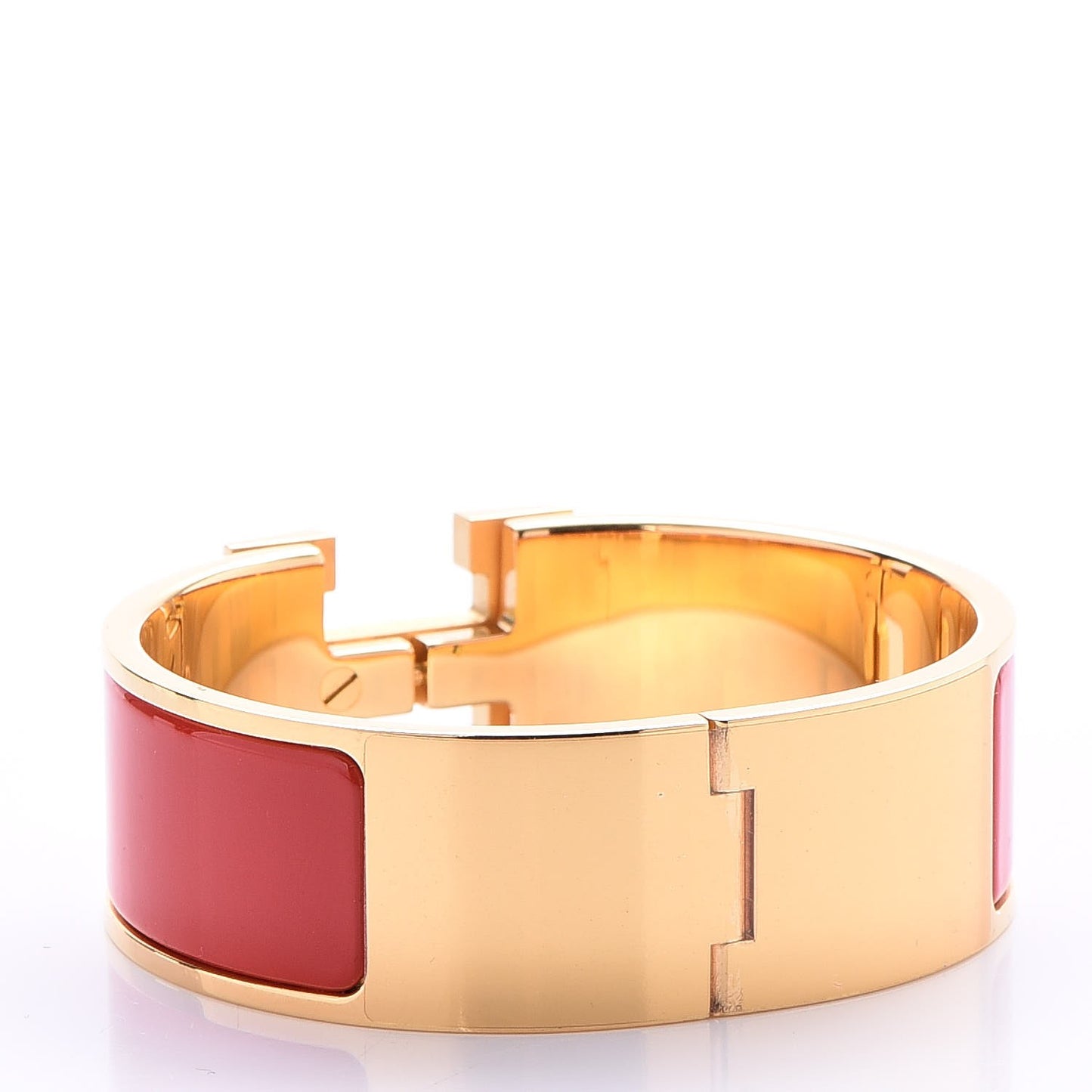 Enamel Wide Clic Clac H Bracelet PM Red