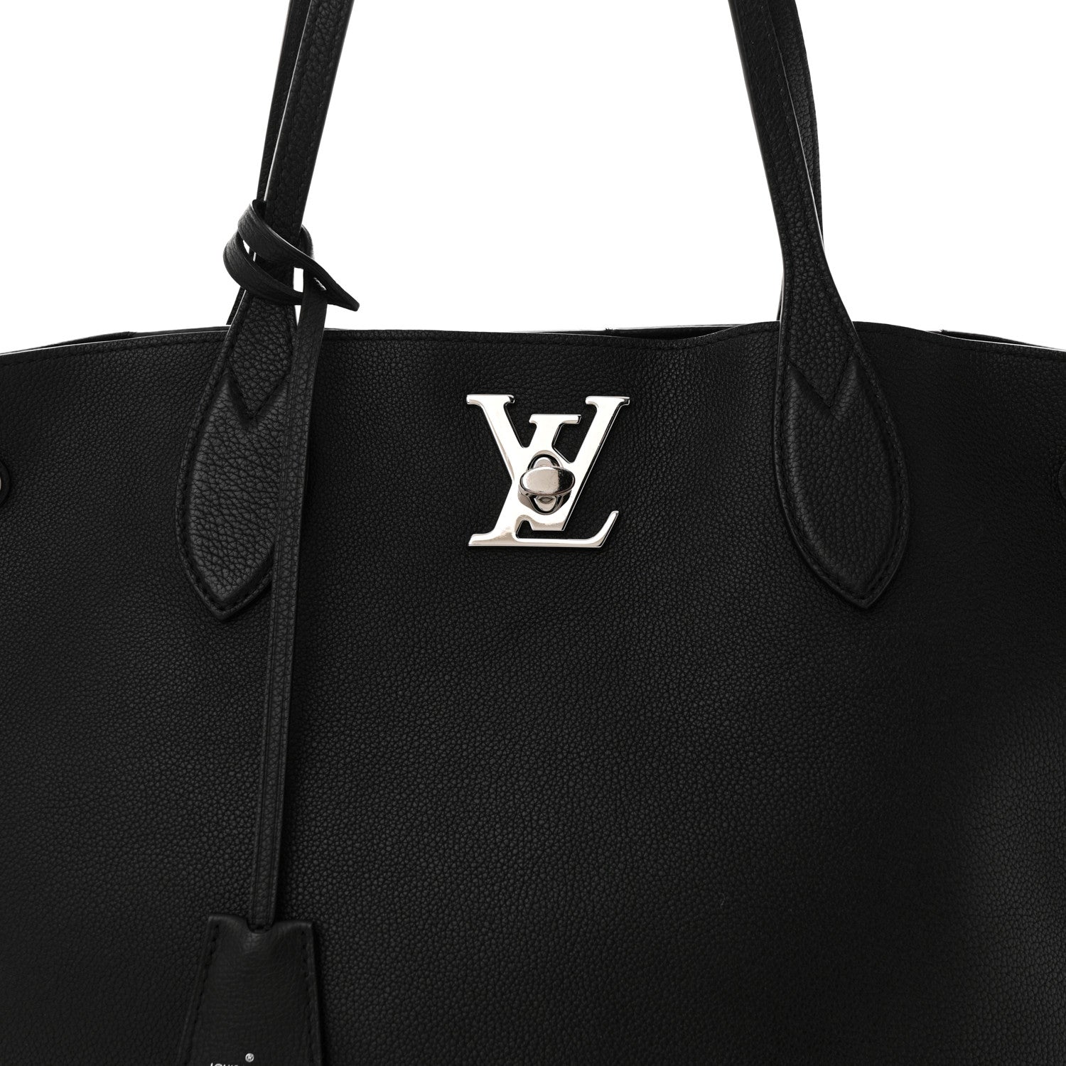 Louis Vuitton Calfskin Lockme Go Tote Black 8 of 11