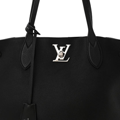 Louis Vuitton Calfskin Lockme Go Tote Black 8 of 11