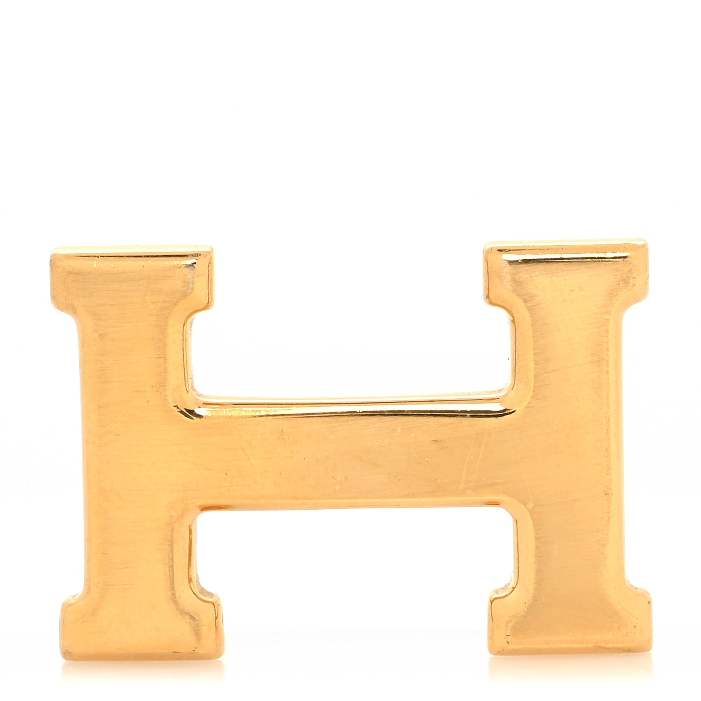 Polished 24mm H Belt Buckle Gold
