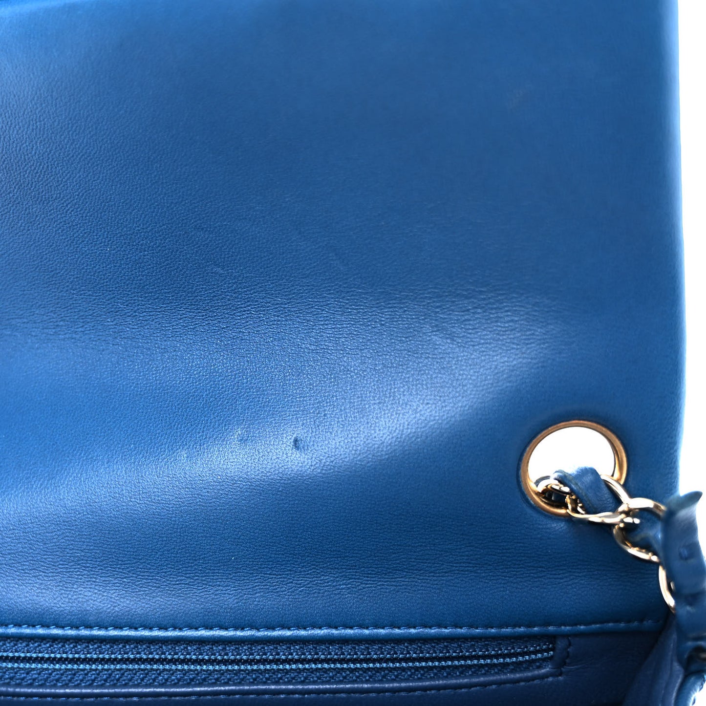 Lambskin Quilted Mini Square Flap Blue