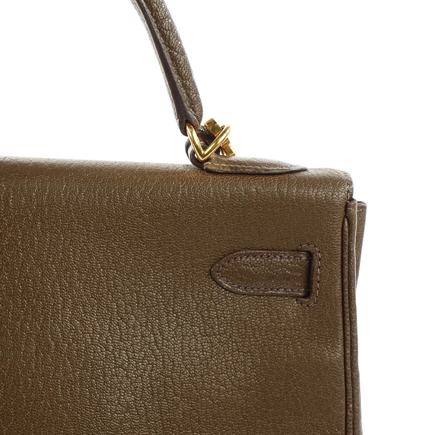 Hermes Chevre de Coromandel Kelly Retourne 32 Vert Bronze 17 of 22