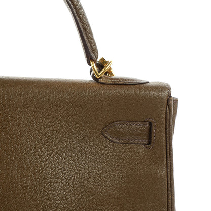 Hermes Chevre de Coromandel Kelly Retourne 32 Vert Bronze 17 of 22