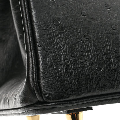 Hermes Ostrich Birkin 25 Black 12 of 14