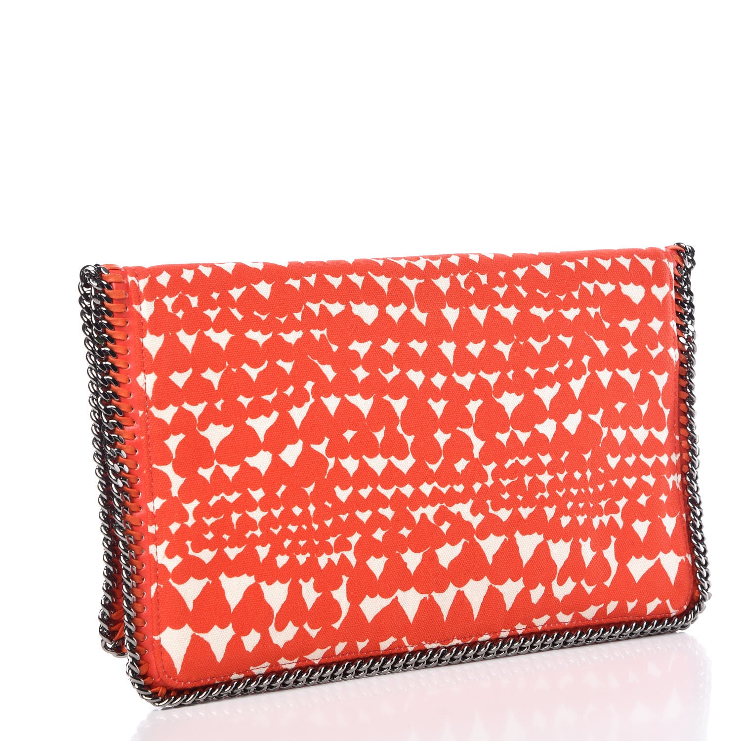 Stella McCartney Canvas Falabella Hearts Clutch Flame 3 of 8
