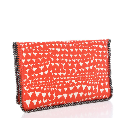 Stella McCartney Canvas Falabella Hearts Clutch Flame 3 of 8