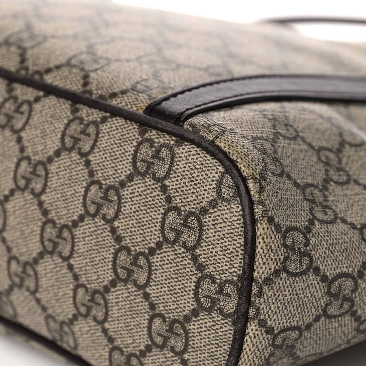 GG Supreme Monogram Medium Joy Tote Dark Brown