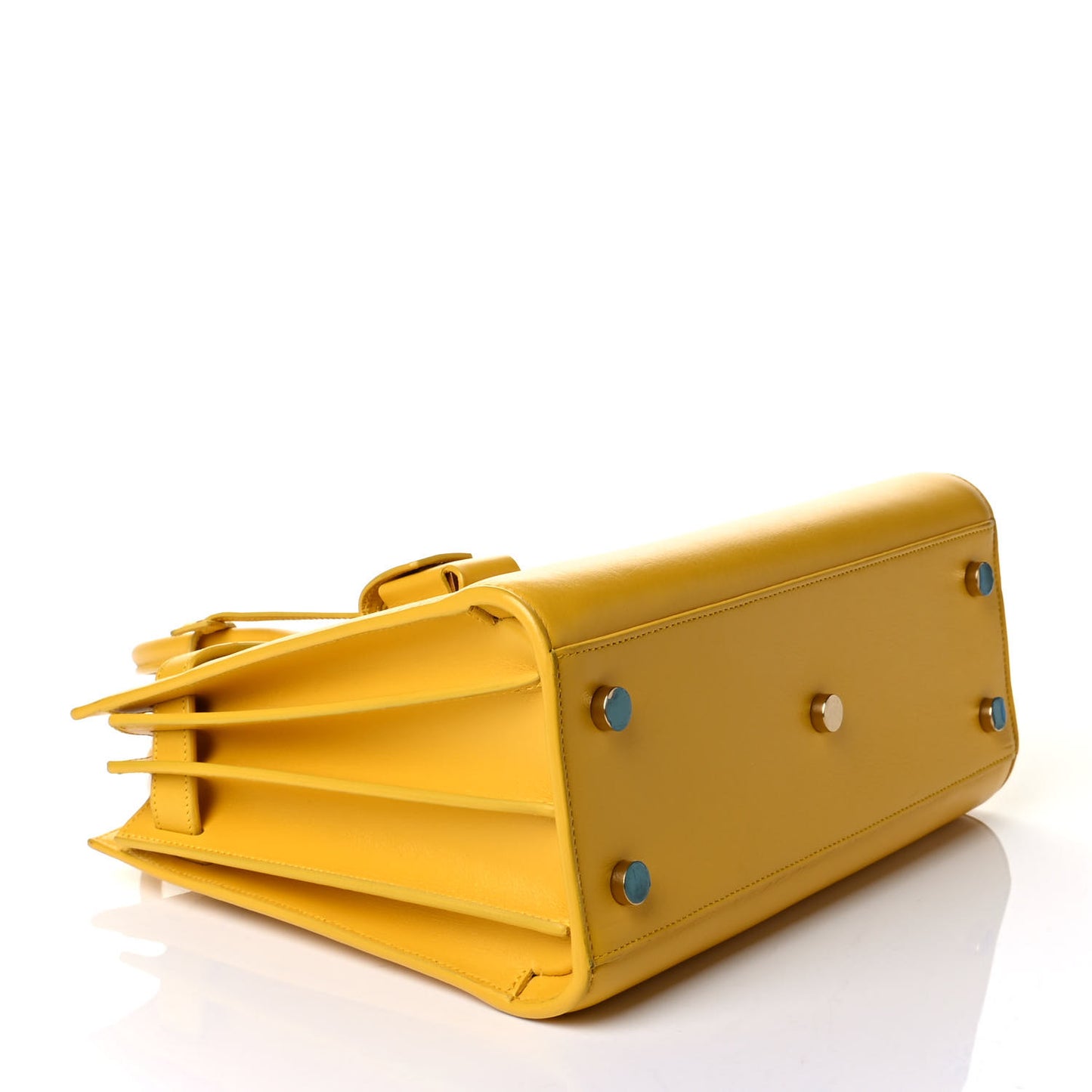Grained Calfskin Baby Sac De Jour Yellow