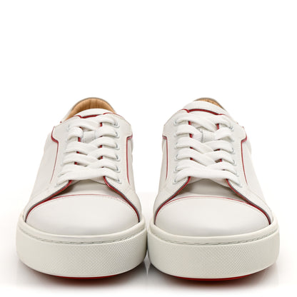 Christian Louboutin Calfskin Vierissima Flat Sneakers 40 White Red 3 of 9