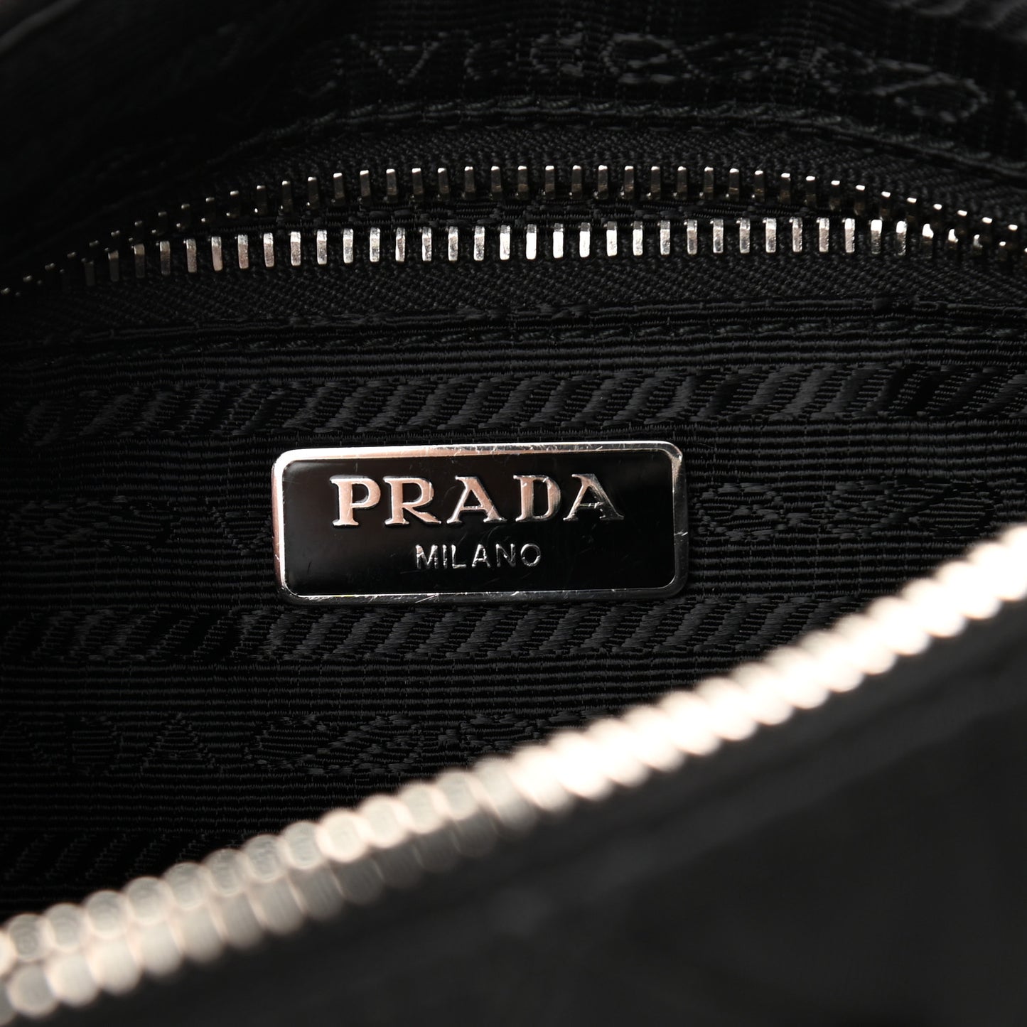 Nylon Tessuto Impuntu Quilted Crossbody Bag Black